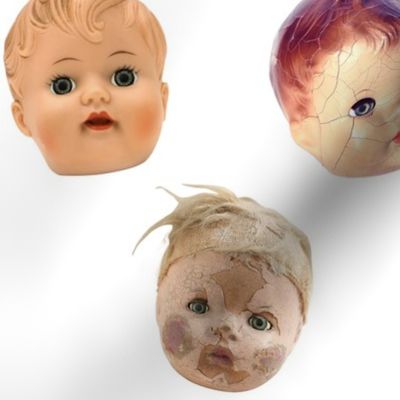 Decapitated Doll Heads - medium white