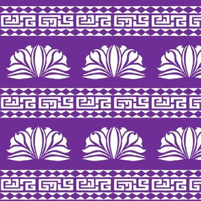 LOTUS STRIPE Purple and White