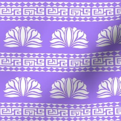 LOTUS STRIPE Violet and White