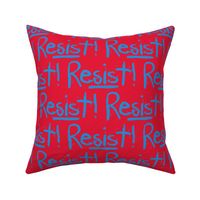 Resist in Blue &  Red