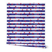 stars and stripes (red on blue)