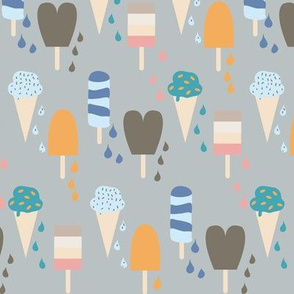 Ice Creams in Summer beach