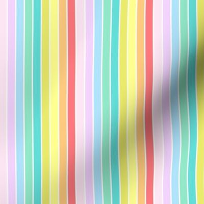 Rainbow Pastel Stripes (Mini 3-inch repeat)