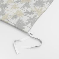 gold glitter palm trees - white, mini