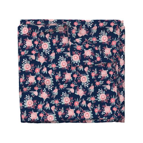 coral florals fabric coral flower design