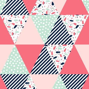 triangle cheater quilt nursery baby fabric