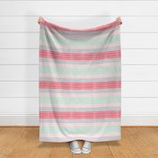 painted stripes fabric coral pink navy mint