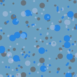 Speckles Splotches and Spots in Colonial Blue