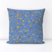 Speckles Splotches and Spots in Colonial Blue and Yellow