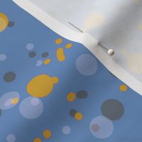 Speckles Splotches and Spots in Colonial Blue and Yellow