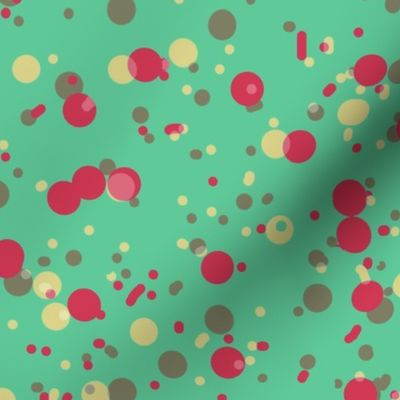 Speckles Splotches and Spots Mint and Red