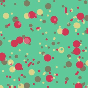 Speckles Splotches and Spots Mint and Red