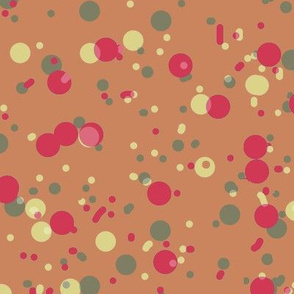 Speckles Splotches and Spots Coral and Red
