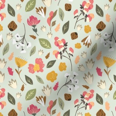 Berry Flower Patch Floral Pattern