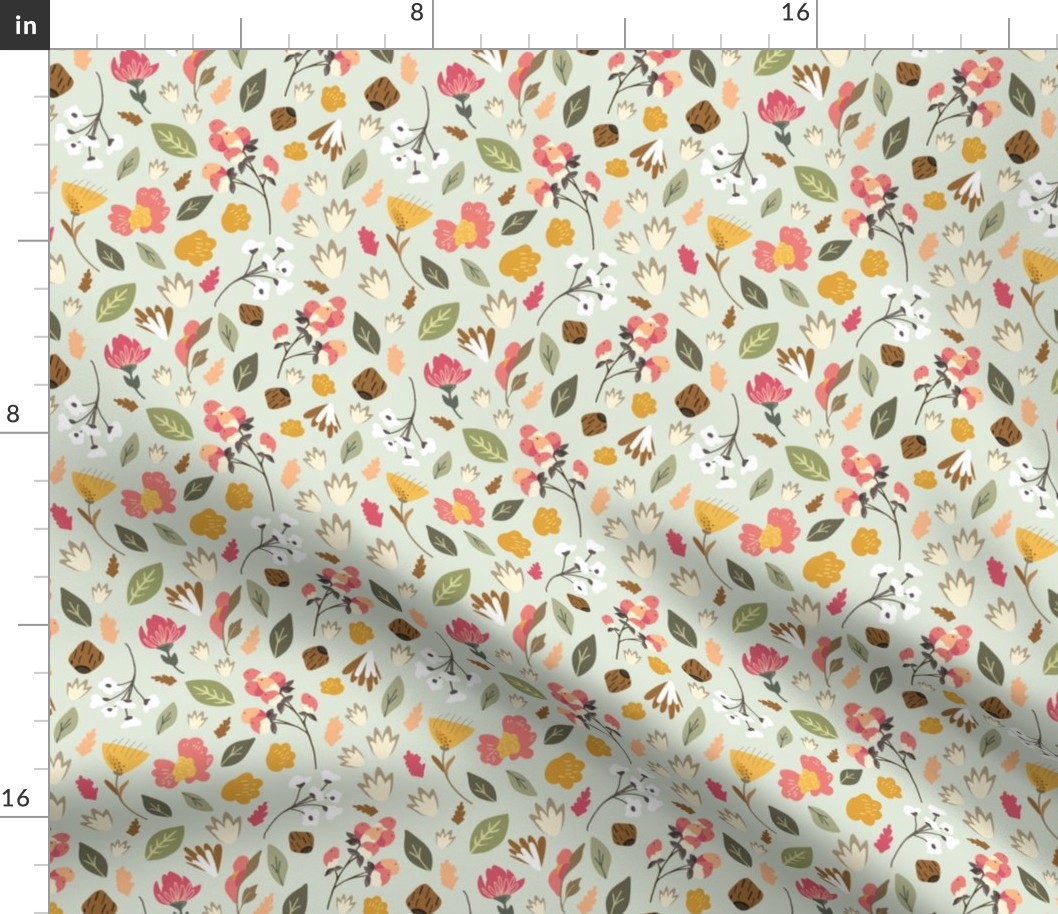 Berry Flower Patch Floral Pattern