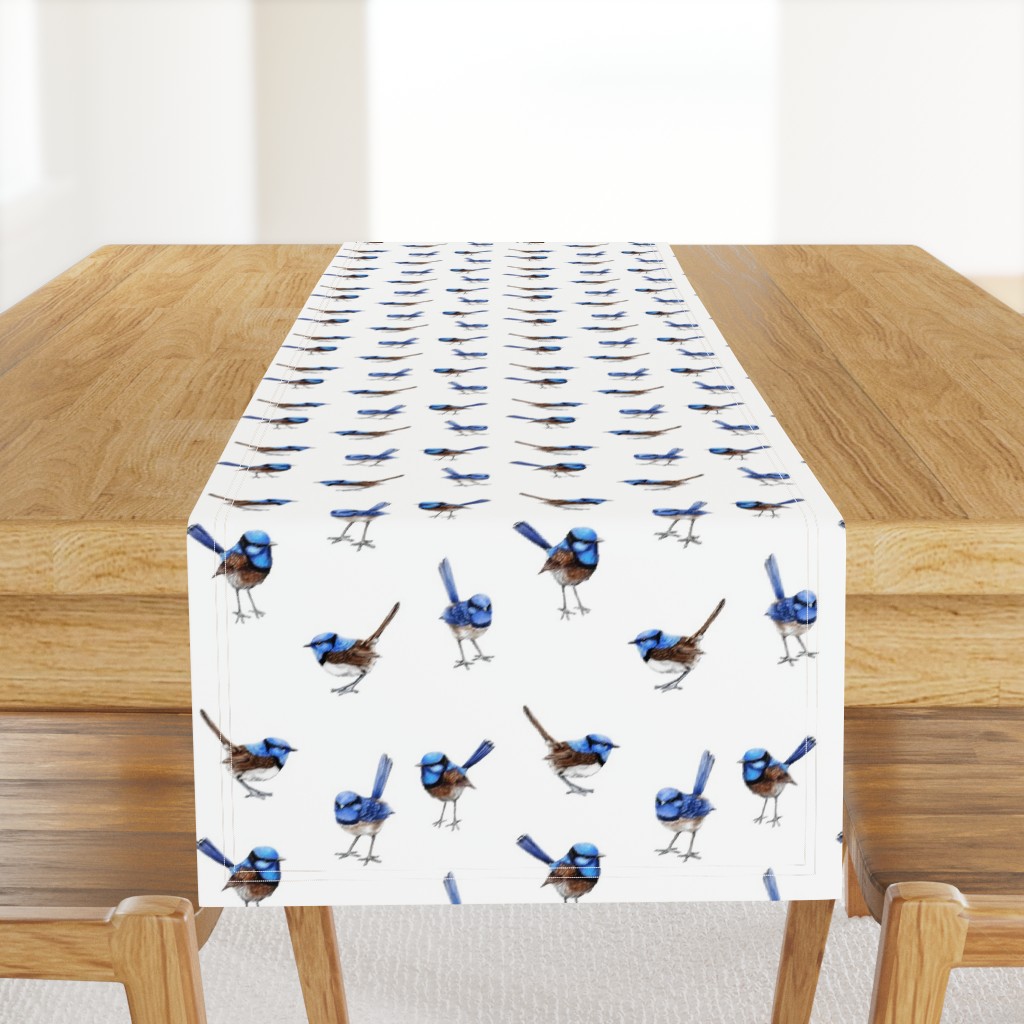 Lifesize Blue Wrens on White 2"