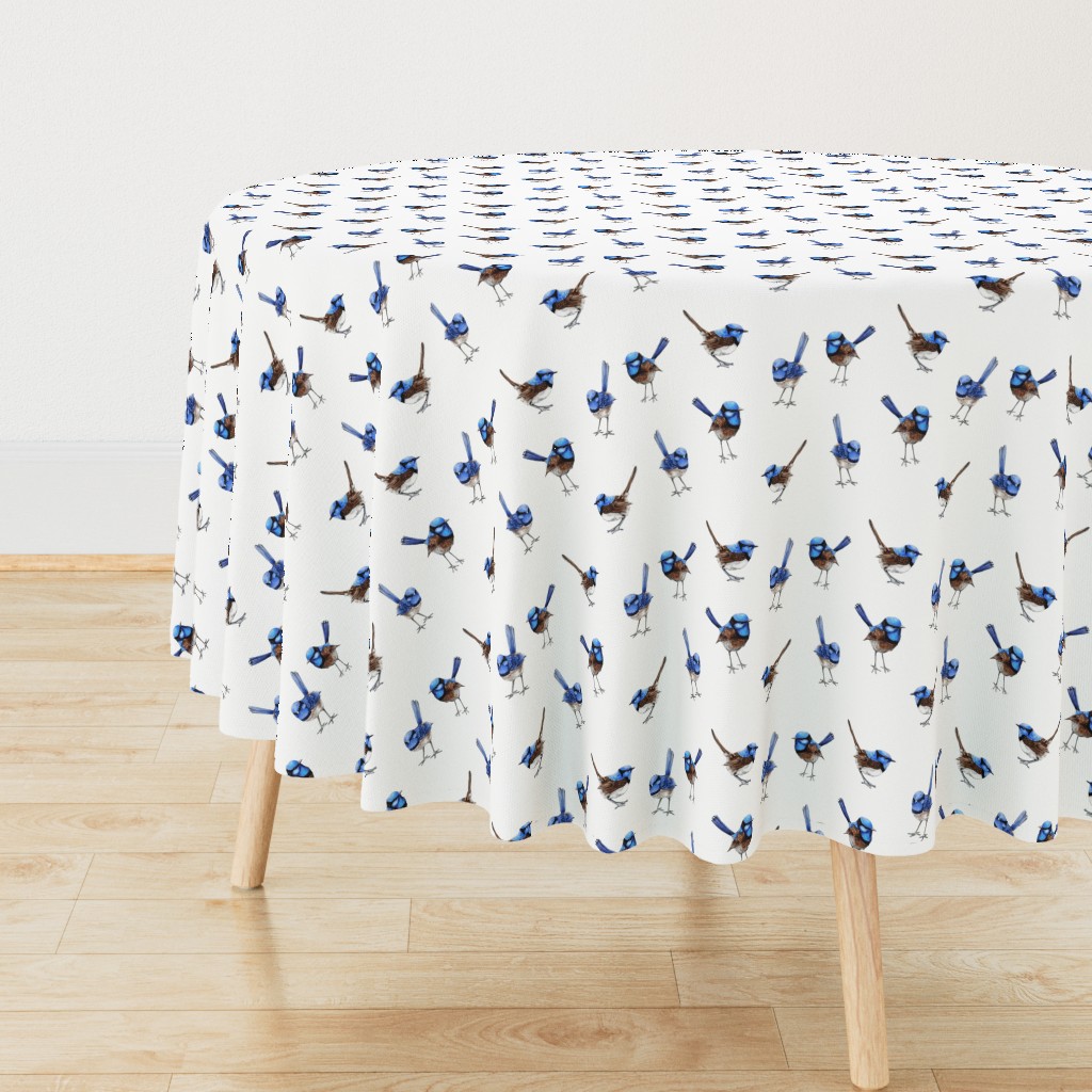 Lifesize Blue Wrens on White 2"