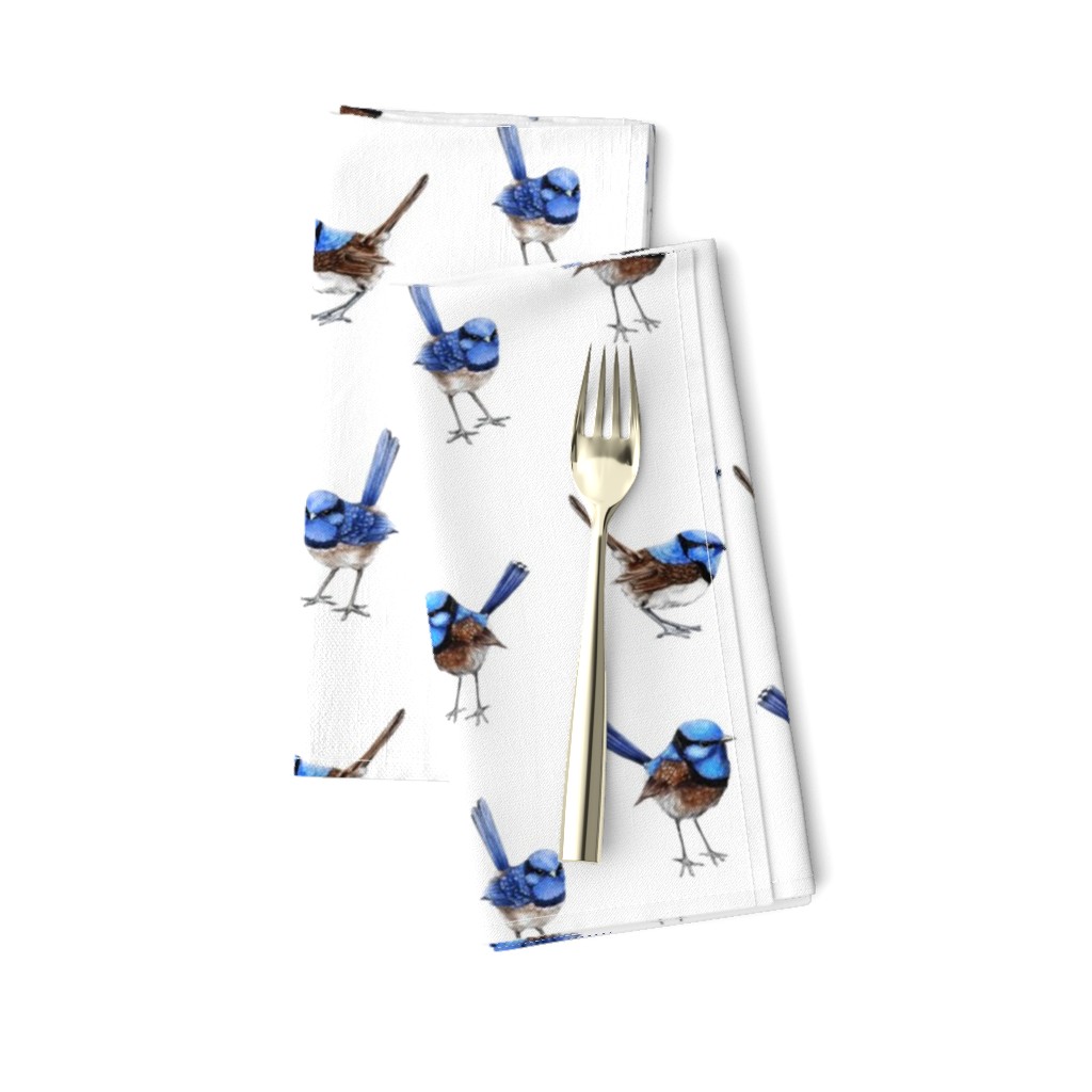 Lifesize Blue Wrens on White 2"