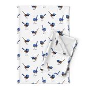 Lifesize Blue Wrens on White 2"