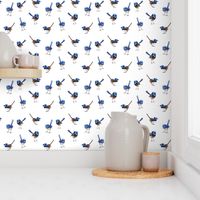 Lifesize Blue Wrens on White 2"