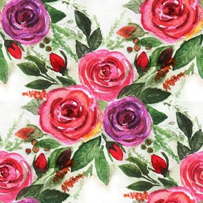  Watercolor  Roses  