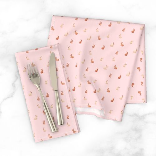 Bunnies Scattered on Baby Pink