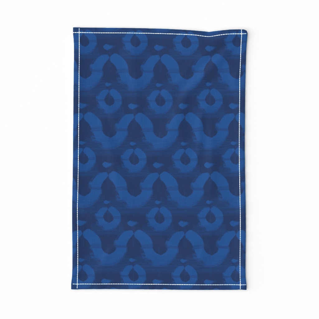 Moroccan bohemian dark navy blue and black