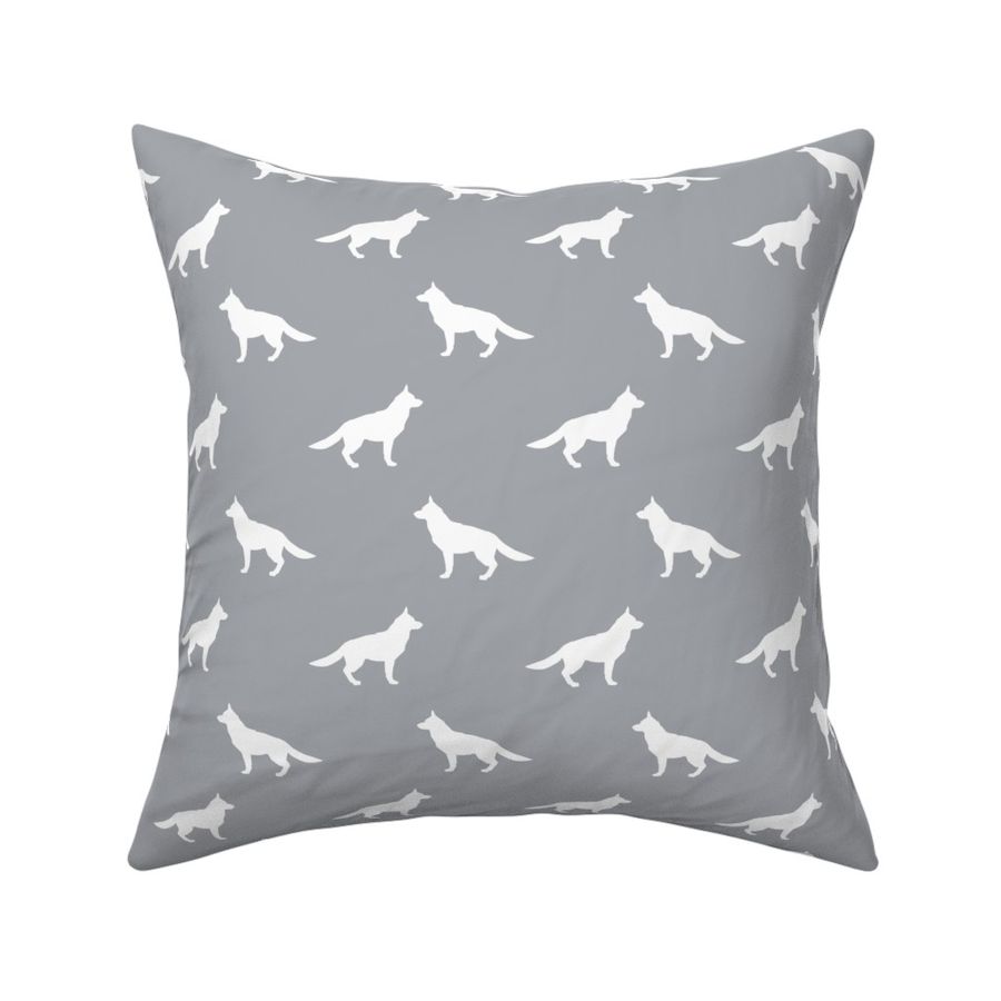 German Shepherd silhouette dog fabric quarry