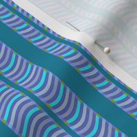 Teal and Purple Stripes and Waves