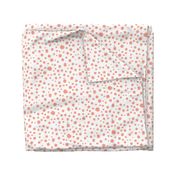 coral dots fabric