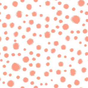 coral dots fabric