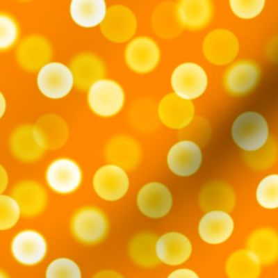 bright saffron bokeh dots