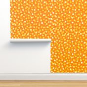 bright saffron bokeh dots