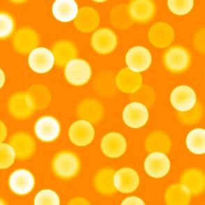 bright saffron bokeh dots