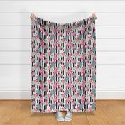 Floral pattern on striped background