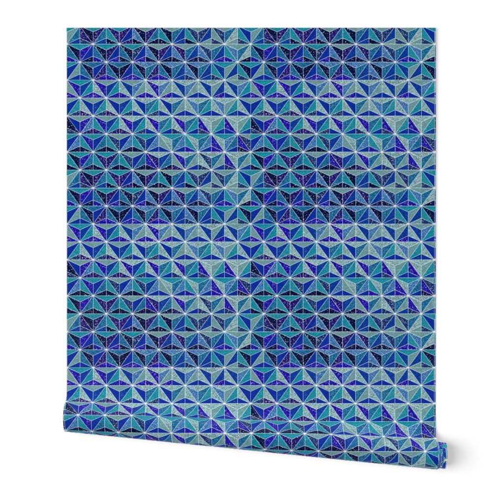 Blue Glitter Geometric