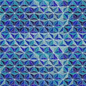 Blue Glitter Geometric