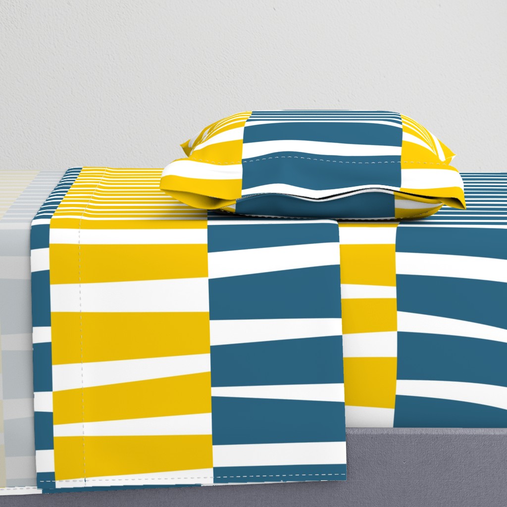 Modern Ocean: Stripes (Yellow & Blue)