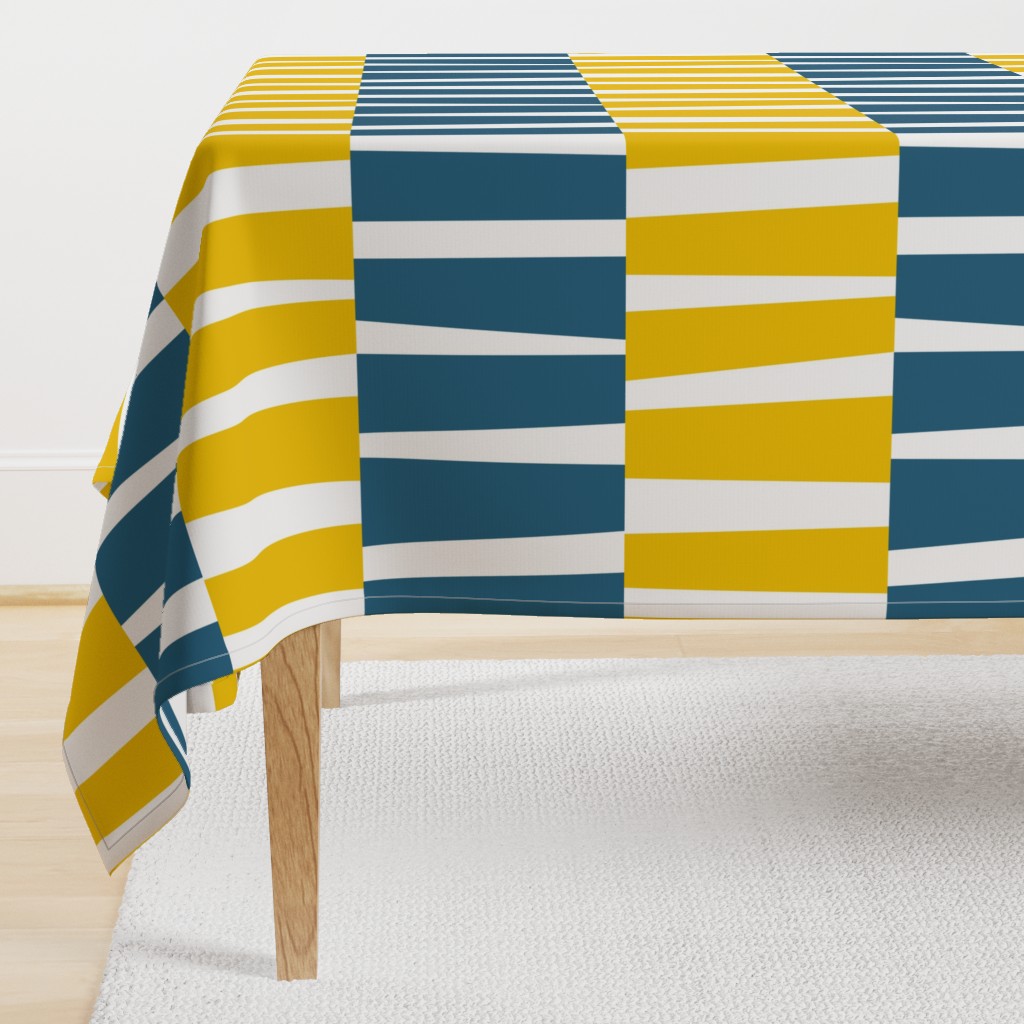 Modern Ocean: Stripes (Yellow & Blue)