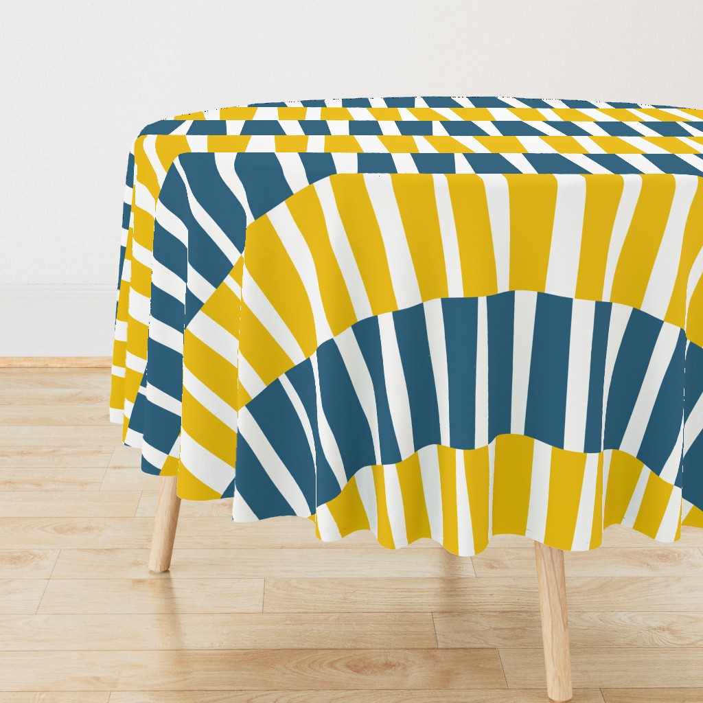 Modern Ocean: Stripes (Yellow & Blue)