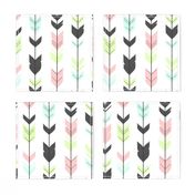 Arrow Feathers- pink, grey, Aqua, lime