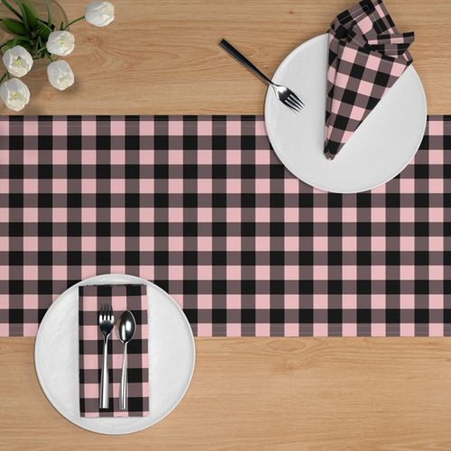Big Buffalo Plaid Blue And White by sugarpinedesign Checked Table Runner Retro  Blue Plaid Cotton Sateen Table Runner by Spoonflower