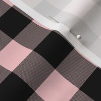 1" Buffalo Plaid- pink/black