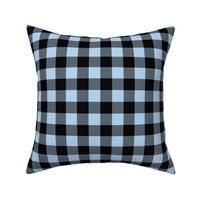 1" Buffalo Plaid- baby blue and black