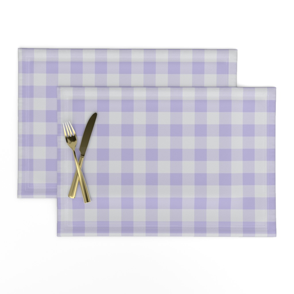 1" Buffalo Plaid- lilac and grey- lavender and gray