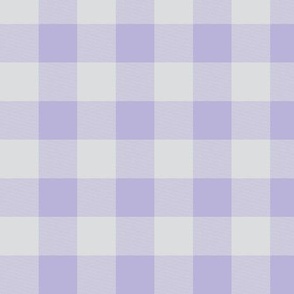 1" Buffalo Plaid- lilac and grey- lavender and gray