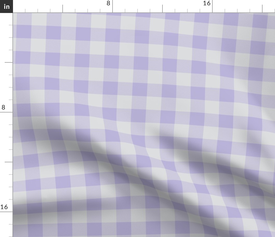 1" Buffalo Plaid- lilac and grey- lavender and gray