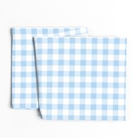 1" Buffalo Plaid- baby blue and white