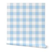 1" Buffalo Plaid- baby blue and white