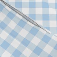 1" Buffalo Plaid- baby blue and white